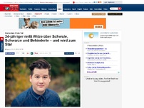 Bild zum Artikel: 'Darf er das?' - 24-jähriger Comedian wird mit Witzen über Schwule, Schwarze und Behinderte zum Star