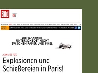 Bild zum Artikel: Tote und Verletzte! - Explosion und Schiesserei in Paris