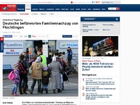 Bild zum Artikel: Umstrittene Regelung - Deutsche befürworten Familiennachzug von Flüchtlingen