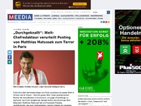 Bild zum Artikel: „Durchgeknallt“: Welt-Chefredakteur verurteilt Facebook-Posting von Matthias Matussek zum Terror in Paris