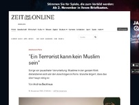 Bild zum Artikel: Attentate in Paris: 'Ein Terrorist kann kein Muslim sein'