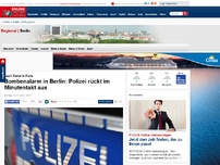 Bild zum Artikel: Nach Terror in Paris - Bombenalarm in Berlin: Polizei rückt im Minutentakt aus