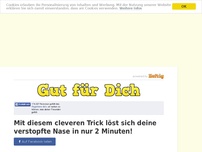 Bild zum Artikel: Mit diesem cleveren Trick löst sich deine verstopfte Nase in nur 2 Minuten!