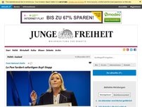 Bild zum Artikel: Le Pen fordert sofortigen Asyl-Stopp