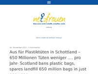 Bild zum Artikel: Aus für Plastiktüten in Schottland – 650 Millionen Tüten weniger …. pro Jahr- Scotland bans plastic bags, spares landfill 650 million bags in just one year