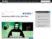 Bild zum Artikel: Anonymous erklärt IS den Cyber-Krieg