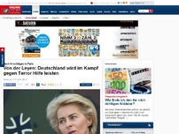 Bild zum Artikel: Nach Anschlägen in Paris - Von der Leyen: Deutschland wird im Kampf gegen Terror Hilfe leisten