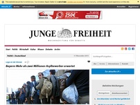 Bild zum Artikel: Bayern: Mehr als zwei Millionen Asylbewerber erwartet