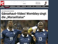 Bild zum Artikel: Gänsehaut-Video! 90.000 Fans singen Frankreich-Hymne Was für ein emotionaler Moment im Londoner Wembleystadion vor dem Länderspiel England – Frankreich! 90.000 Zuschauer sangen die französische Hymne. »