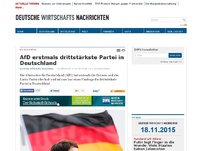 Bild zum Artikel: AfD erstmals drittstärkste Partei in Deutschland