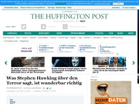 Bild zum Artikel: Was Stephen Hawking über den Terror sagt, ist wunderbar richtig