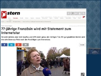 Bild zum Artikel: Nach Pariser Anschlägen: 77-Jähriger Französin wird mit Statement zum Internetstar