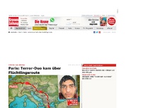 Bild zum Artikel: Paris: Terror-Duo kam über Flüchtlingsroute
