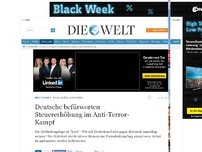 Bild zum Artikel: Anschläge von Paris: Deutsche befürworten Steuererhöhung im Anti-Terror-Kampf
