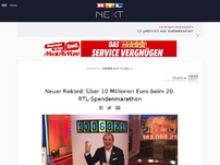 Bild zum Artikel: Neuer Rekord: Über 10 Millionen Euro beim 20. RTL-Spendenmarathon