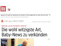 Bild zum Artikel: Lies es von den Lippen ab! - Die wohl witzigste Art, Baby-News zu verkünden