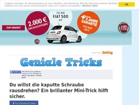 Bild zum Artikel: Du willst die kaputte Schraube rausdrehen? Ein brillanter Mini-Trick hilft sicher.