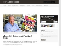 Bild zum Artikel: „Österreich“-Zeitung ersetzt Text durch Emojis