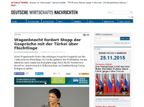 Bild zum Artikel: Wagenknecht fordert Stopp der Gespräche mit der Türkei über Flüchtlinge