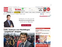 Bild zum Artikel: Valls fordert Aufnahmestopp der EU für Flüchtlinge
