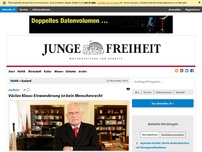 Bild zum Artikel: Václav Klaus: Einwanderung ist kein Menschenrecht