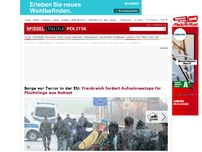 Bild zum Artikel: Sorge vor Terror in der EU: Frankreich fordert Aufnahmestopp für Flüchtlinge aus Nahost