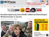 Bild zum Artikel: Bundesregierung beschließt völkerrechtswidrigen Militäreinsatz in Syrien