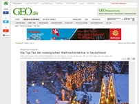 Bild zum Artikel: Die Top-Ten der nostalgischen Weihnachtsmärkte in Deutschland