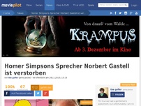 Bild zum Artikel: Homer Simpson-Sprecher Norbert Gastell ist gestorben!
