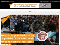 Bild zum Artikel: Zeman: Migrationskrise ist organisierte Invasion und muss militärisch gestoppt werden