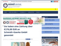 Bild zum Artikel: Sie haben eine Zahlung über €176,00 EUR an Schmidt+Goerke GmbH gesendet