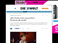 Bild zum Artikel: 'Hart aber fair': AfD-Chefin Petry quasselt bei Plasberg alle nieder