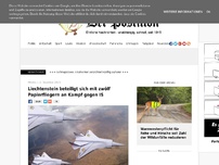 Bild zum Artikel: Liechtenstein beteiligt sich mit zwölf Papierfliegern an Kampf gegen IS
