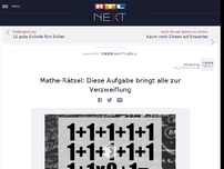 Bild zum Artikel: Mathe-Rätsel: Diese Aufgabe bringt alle zur Verzweiflung