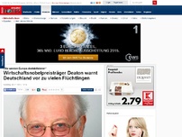 Bild zum Artikel: „Sie werden Europa destabilisieren“ - Wirtschaftsnobelpreisträger Deaton warnt Deutschland vor zu vielen Flüchtlingen