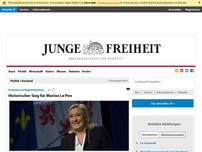 Bild zum Artikel: Historischer Sieg für Marine Le Pen