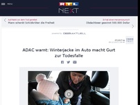 Bild zum Artikel: ADAC warnt: Winterjacke im Auto macht Gurt zur Todesfalle