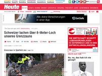 Bild zum Artikel: 'Ösi-Zaun nicht ganz dicht': Schweizer lachen über 8-Meter-Loch unseres Grenzzauns