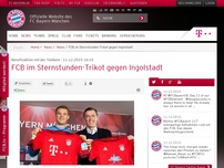 Bild zum Artikel: Benefizaktion mit der Telekom:FCB im Sternstunden-Trikot gegen Ingolstadt