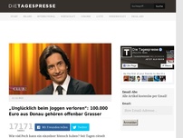 Bild zum Artikel: „Unglücklich beim Joggen verloren“: 100.000 Euro aus Donau gehören offenbar Grasser