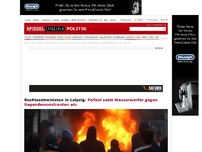 Bild zum Artikel: Rechtsextremisten in Leipzig: Polizei stoppt Gegendemonstranten mit Tränengas