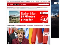 Bild zum Artikel: Flüchtlinge: EU-Staaten lassen Merkel mit Kontingentplan auflaufen