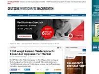 Bild zum Artikel: CDU wagt keinen Widerspruch: Tosender Applaus für Merkel