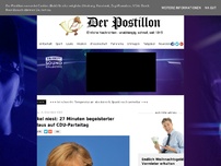 Bild zum Artikel: Merkel niest: 27 Minuten begeisterter Applaus auf CDU-Parteitag