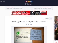 Bild zum Artikel: WhatsApp: Neuer Virus legt Smartphones lahm