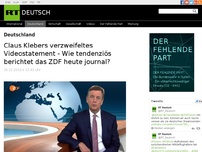 Bild zum Artikel: Claus Klebers verzweifeltes Videostatement - Wie tendenziös berichtet das ZDF heute journal?