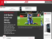 Bild zum Artikel: 2:0! Überragende Hertha überwintert auf Platz 3