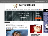 Bild zum Artikel: Produktivitätskiller Schlaf: Deutsche vergeuden täglich im Schnitt 7 Stunden im Bett