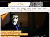 Bild zum Artikel: Anonymous startet Cyberkrieg gegen Ankara wegen Hilfe für IS