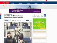 Bild zum Artikel: Foto-Fahndung in Köln - Überfall in der S-Bahn: Brutale Handtaschen-Räuber gesucht